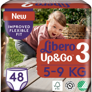 Підгузки-трусики Libero Up&amp;Go 3 5-9 кг 48 шт (7322541165752) краща модель в Харкові