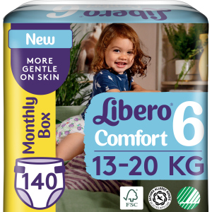 Подгузники Libero Либеро Comfort 6 13-20 кг 140 шт (7322541236445) в Харькове