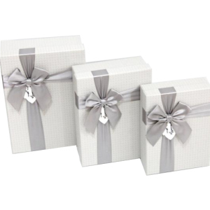 Набор подарочных коробок Ufo Grey картонных 3 шт Серых (A131015 Набор 3 шт GREY прям)