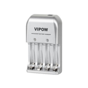 Зарядний пристрій 3в1 Vipow 4xAA/AAA (мережа, авто, USB) в Харкові