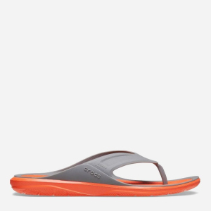 В'єтнамки Crocs Swiftwater Wave Flip Sgy 206242-0EK 39-40 (M7) 24.6 см Сірі з помаранчевим (191448454354) краща модель в Харкові