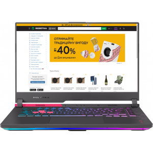 Ноутбук ASUS ROG Strix G15 G513IE-HF032 (90NR0583-M01830) Electro Punk + фірмовий килимок для миші ТОП в Харкові