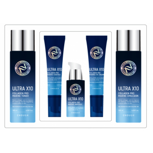 Набір засобів для омолоджування Enough Ultra X10 Collagen Pro Marine 5 Set з колагеном (8809438485616)