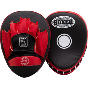 Лапы боксерские гнутые Boxer Черно-красные (2011-01R) в Харькове