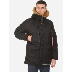 Парку Alpha Industries Slim Fit N-3B Parka XS Black/Orange краща модель в Харкові