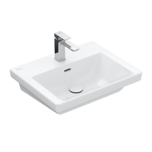 хороша модель Умивальник на тумбу 55 см VILLEROY & BOCH SUBWAY 3.0 4A705501 білий (83802)