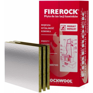 Вата Rockwool Firerock для камінів та печей 1000x600x30 6м2, 10 листів + Термостійкий скотч 350С (25м пог)