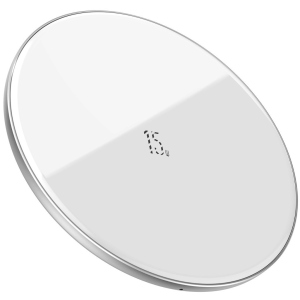 Беспроводное зарядное устройство BASEUS Simple Wireless Charger |15W| (Updated Version for Type-C). White