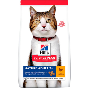 Сухий корм для літніх кішок старше 7 років Hill's Science Plan Feline Mature Adult 7+ з куркою - 10 кг рейтинг