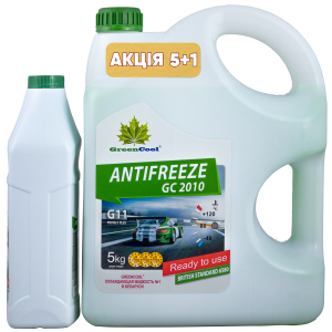 Антифриз GreenCool GC 2010 5 кг + 1 кг Зелений (791661A) краща модель в Харкові