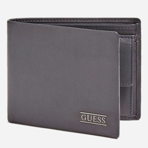 Кошелек мужской кожаный Guess New Boston Billfold W/Coin Pkt SM2509LEA20-BLU Темно-синий (8000702444255) ТОП в Харькове