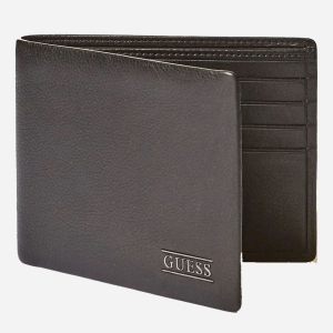 Кошелек мужской кожаный Guess New Boston Flat Billfold SM2511LEA27-BLA Черный (8000702444256)