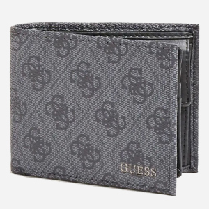 хороша модель Гаманець чоловічий Guess Vezzola Billfold W/Sf W/Cp SMVEZLLEA24-BLA Чорний (8000702444271)