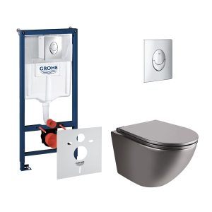 Набор инсталляция 4 в 1 Grohe Rapid SL 38721001 + унитаз с сиденьем Qtap Robin QT1333046ENRMB (38721001QT1333046ENRMB)