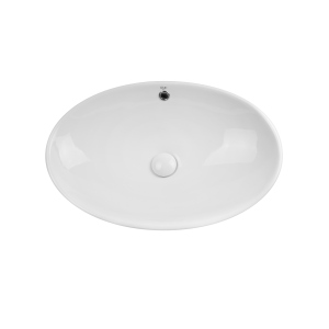 Раковина-чаша Qtap Dove 625х415х150 White з донним клапаном QT06113077W ТОП в Харкові