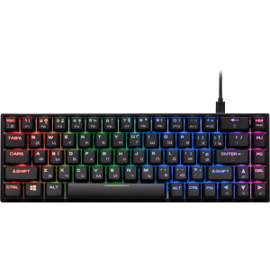 Клавіатура провідна 2E Gaming KG370 RGB 68key Gateron Blue USB Black (2E-KG370UBK-BL) ТОП в Харкові