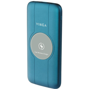 УМБ Vinga Wireless QC3.0 PD Soft Touch 10000 mAh Blue (BTPB3510WLROBL) ТОП в Харкові