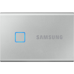 Samsung Portable SSD T7 TOUCH 1TB USB 3.2 Type-C (MU-PC1T0S/WW) External Silver
