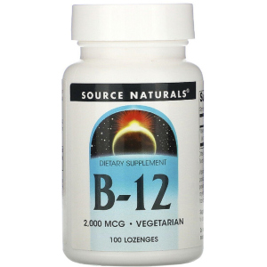 Вітаміни Source Naturals В-12 2000 мкг 100 таблеток для розсмоктування (21078004189) в Харкові