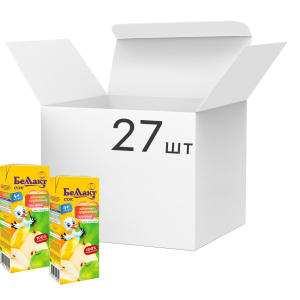 Упаковка соку Беллакт Яблучно-грушевого 200 мл х 27 шт (4814716000702) ТОП в Харкові