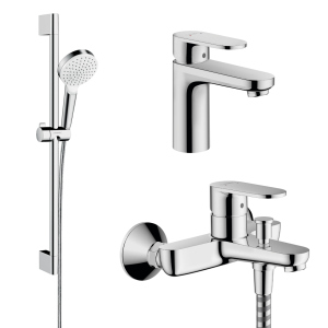 Набор смесителей HANSGROHE VERNIS BLEND хром латунь 71550111 (71550000+71440000+26533400) рейтинг