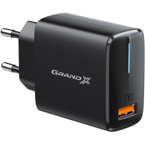 Зарядное устройство Grand-X CH-550B Quickcharge QС3.0 USB Black надежный