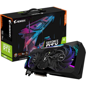 Відеокарта AORUS GeForce RTX 3080 Master 12G LHR (GV-N3080AORUS M-12GD) Gigabyte краща модель в Харкові