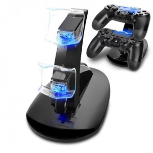 Двойная зарядная станция Dual USB Charging Stand для геймпадов PlayStation (PS4 / PS4 Slim / PS4 Pro) Dualshock 4 Черный Без Бренда лучшая модель в Харькове