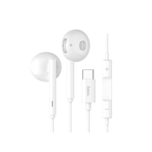 Наушники Hoco L10 Acoustic Type-C wired earphones with mic White ТОП в Харькове