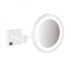 Дзеркало Hansgrohe ADDSTORIS з підсвічуванням LED, білий матовий (41790700) надійний