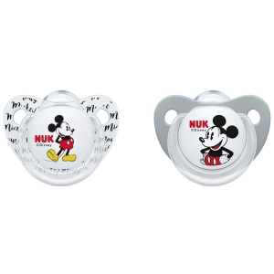 Пустушка Nuk Trend Disney Mickey c 6 місяців 2 шт Сіра з білим (4008600312994) ТОП в Харкові