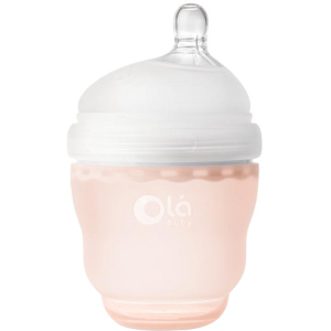 Дитяча силіконова антиколікова пляшечка Olababy GentleBottle Coral Помаранчевий 120 мл (80430) краща модель в Харкові