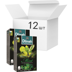 Упаковка чая черного пакетированного Dilmah Мята 12 шт по 20 пакетиков (19312631142171) ТОП в Харькове