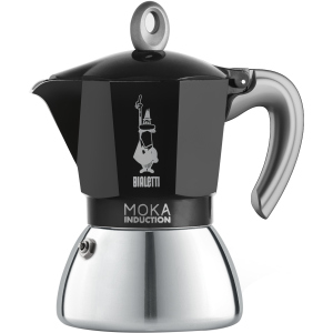 Гейзерная кофеварка Bialetti New Moka Induction на 6 чашки Черная (0006936) лучшая модель в Харькове