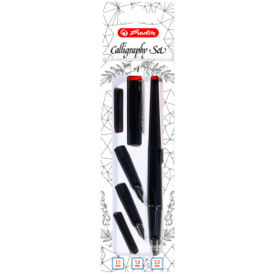 купити Ручка перова для каліграфії Herlitz Calligraphy Set 3 змінних пера Чорний корпус (8623001)