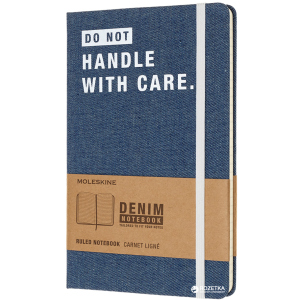 Нотатник Moleskine Denim 13 х 21 см 240 сторінок у лінійку Handle With Care (8058341710746) ТОП в Харкові