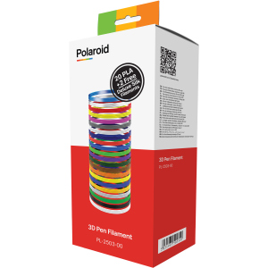 Набір нитки Polaroid 1.75 мм PLA для ручки 3D 22 кольори (PL-2503-00) ТОП в Харкові