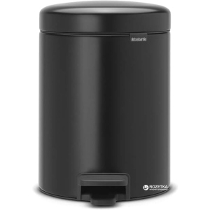 Ведро для мусора Brabantia Pedal Bin 5 л Matt Black (112928) ТОП в Харькове