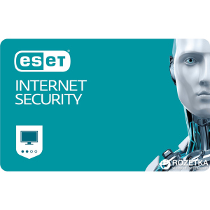 Антивірус ESET Internet Security (5 ПК) ліцензія на 12 місяців Базова /Продовження (електронний ключ у конверті) краща модель в Харкові