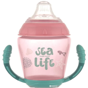 Кухоль Canpol babies непроливайка з м'яким силіконовим носиком Sea Life рожева 230 мл (56/501_pin) краща модель в Харкові