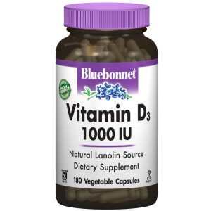 Вітаміни Bluebonnet Nutrition Вітамін D3 1000IU 180 гелевих капсул (743715003132) ТОП в Харкові