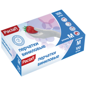 Перчатки виниловые Paclan M 100 шт (4610015980141) лучшая модель в Харькове