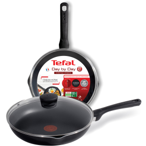 Сковорода Tefal Day by Day 24 см із кришкою (B5580SET) ТОП в Харкові