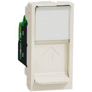 Розетка RJ45 1-модульна Schneider Electric Unica New Studio категорія 6 ​​UTP Бежева (NU341444) в Харкові