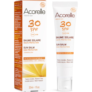 Сонцезахисний бальзам для обличчя Acorelle SPF30 органічний 30 мл (3700343046037) краща модель в Харкові