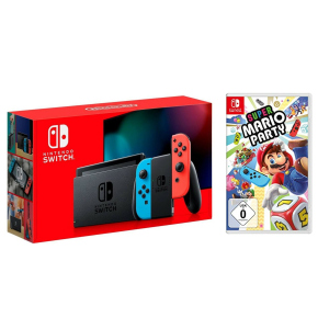 Nintendo Switch Neon blue/red - Обновлённая версия + Super Mario Party + чехол ТОП в Харькове