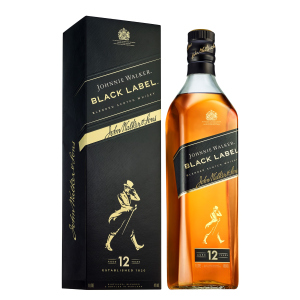 Виски Johnnie Walker Black label 12 лет выдержки 1 л 40% в подарочной упаковке (5000267023625) лучшая модель в Харькове