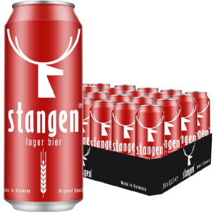 Упаковка пива Stangen Lager Bier светлое фильтрованное 5.4% 0.5 х 24 шт (4260556080079) в Харькове