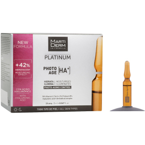 Ампули MartiDerm Platinum Photo-Age Ampollas HA+ 30 шт х 2 мл (8437000435440) краща модель в Харкові