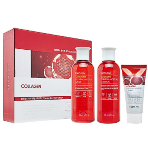 Набір для обличчя на основі колагену FarmStay Collagen Essential Moisture Skin Care 3 Set (8809426959464) краща модель в Харкові